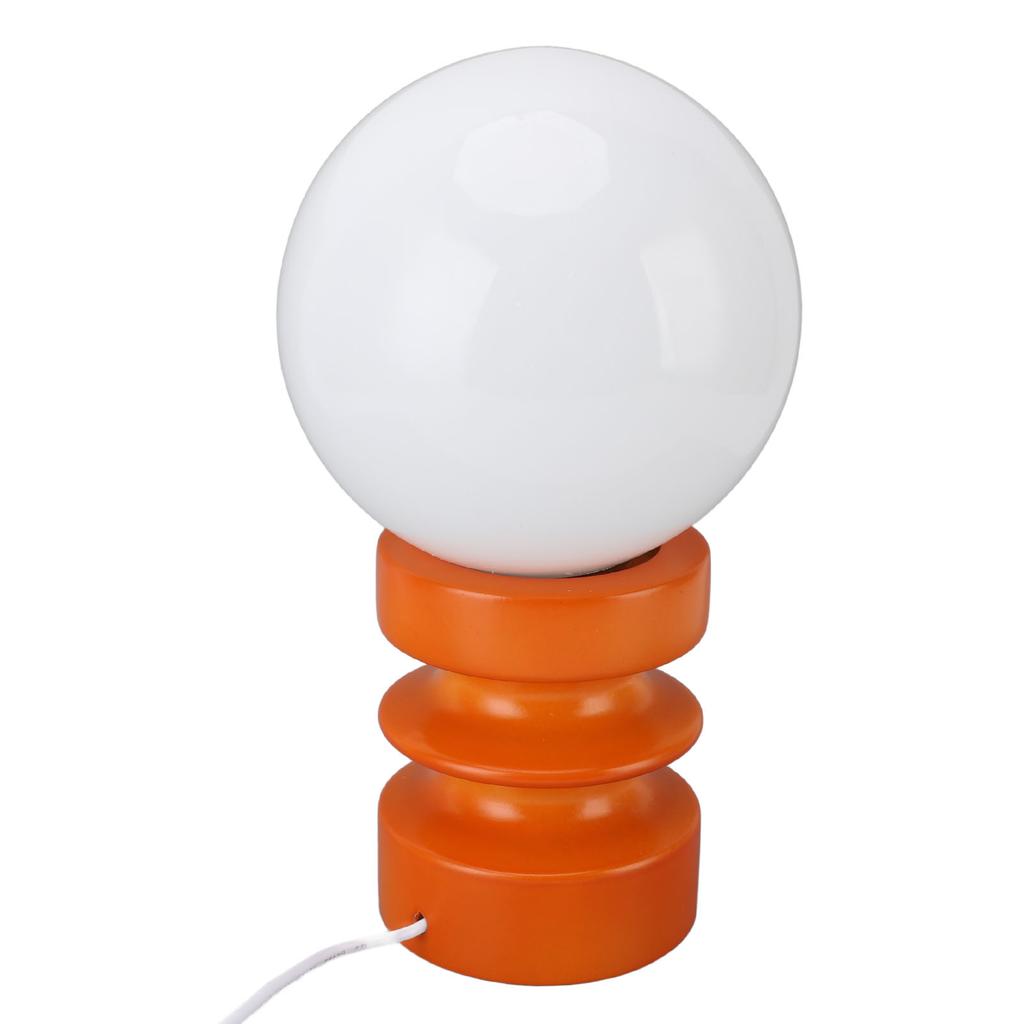 Retro Stolná lampa Dekoratívne sklenené tienidlo Drevená základňa USB Malé nočné svetlo na nočný stolík do spálne