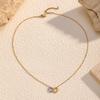 316L Stainless Steel Heart Necklace Luxury Clavicle Chain Premium Sweater Chain Titanium Steel Jewelry