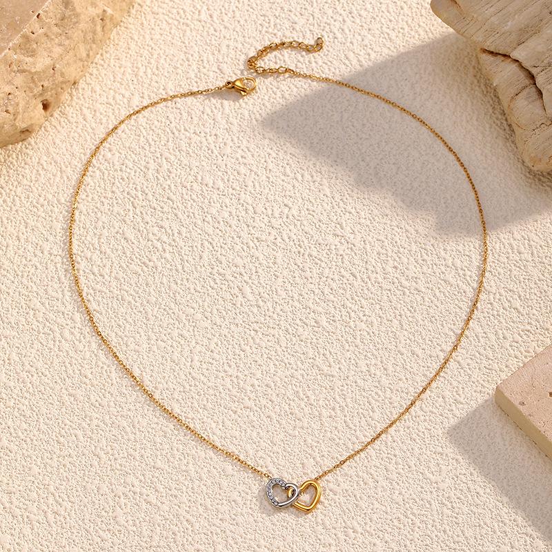 316L Stainless Steel Heart Necklace Luxury Clavicle Chain Premium Sweater Chain Titanium Steel Jewelry