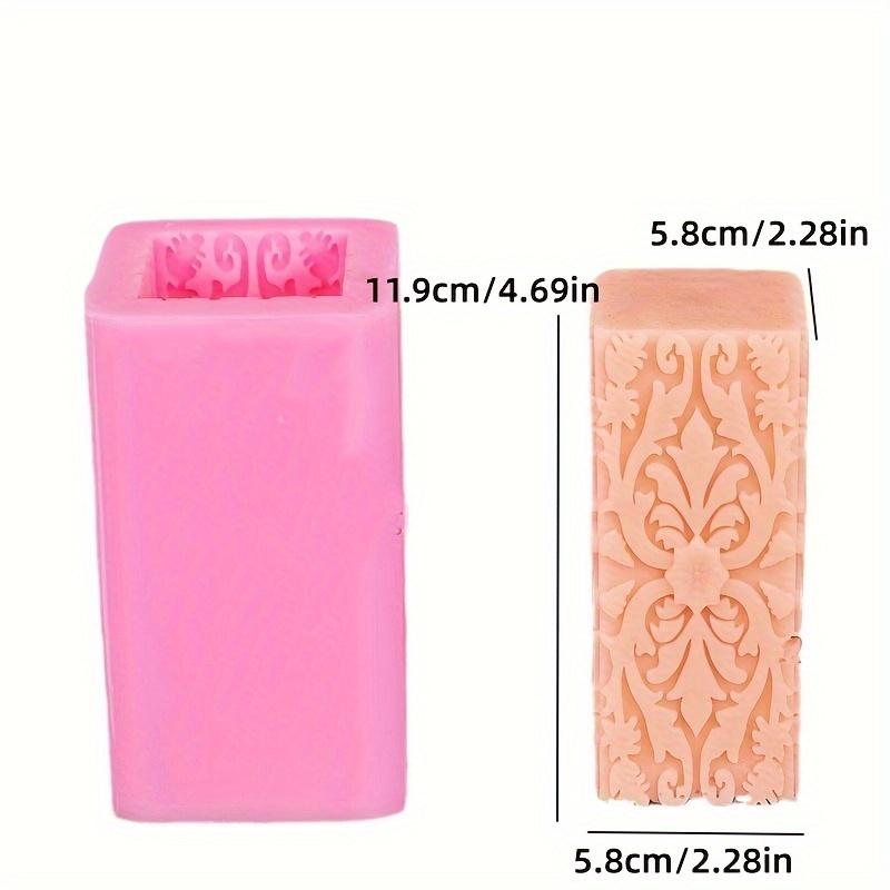 DIY Lace pattern cylindrical candle silicone mold carving pattern flowers and plants cylindrical candle mold candle making mold
