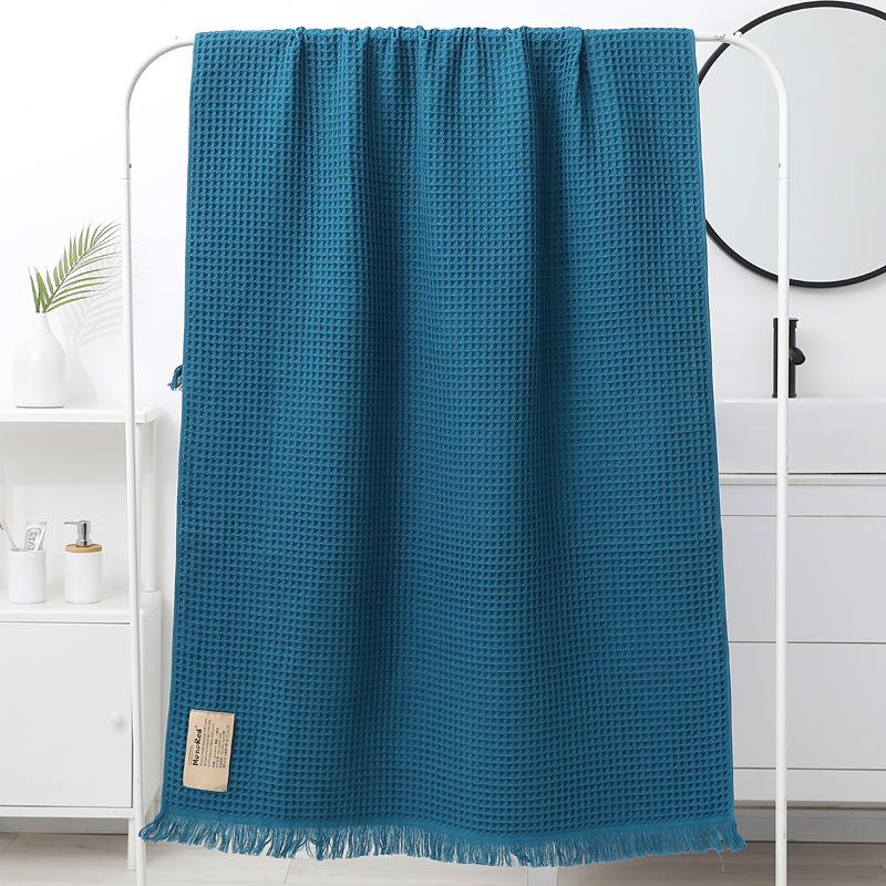 1pc of Pure Cotton Oversized Bath Towel, Soft Multi-color Tassel Beach Towel, Shawl Waffle Weave, Adult 90*180 Honeycomb Bath Towel, Blanket Nap Mat