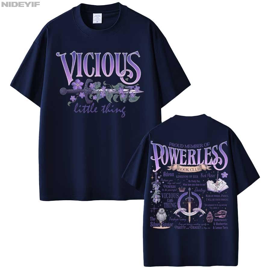Tricou Powerless Book Club Kai Azer pentru Bărbați Femei Hiphop Streetwear Topuri Supradimensionate Tricou 100% Bumbac
