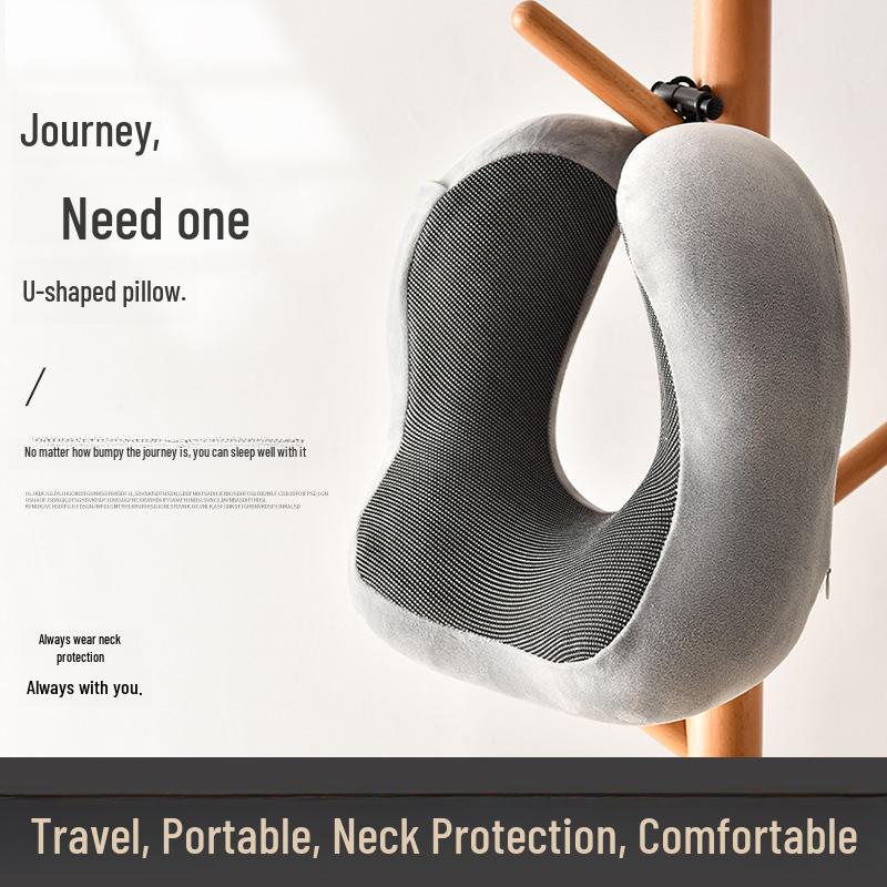 Magnetic Memory Foam U-Shape Neck Pillow - Slow Rebound, Multi-Purpose for Travel