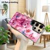 Phone Case: 2D Flat Samsung Galaxy A34 A35 M05 M06 S20 S22 S21 FE Plus 5G Protective Case, Couple Style, Pink Teddy Bear and Butterfly, Christmas and
