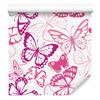 Pink and Purple Butterflies Wallpaper for Living Room and Bedroom 50x1000