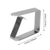 3Pcs Easy Install Stainless Steel Tablecloth Clip Adjustable Thickened Fixing Clamp Long Style Anti-slip Home Clip Home Use