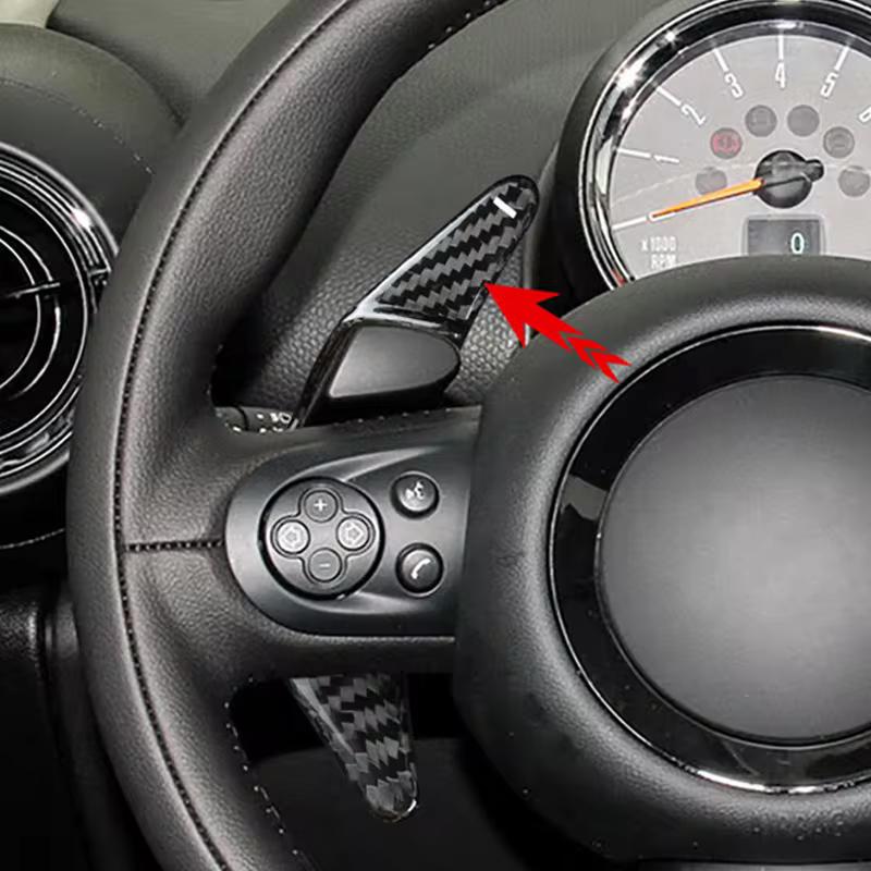 Auto-Lenkrad-Schaltwippen-Verlängerungsabdeckung, Zubehör für Mini Cooper S JCW R55 R56 R58 R60 R61, Schaltwippen-Zubehör