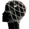 Hollow for Rhinestone Mesh Headpiece Wedding for Head Chain Jewelry Women Luxury Crystal Headband for Head Cap Hair Acce,Silver