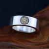 Adjustable Open Ring Men Women Sterling Retro Geometric Infinity Wheel Design Handmade Statement Jewelry