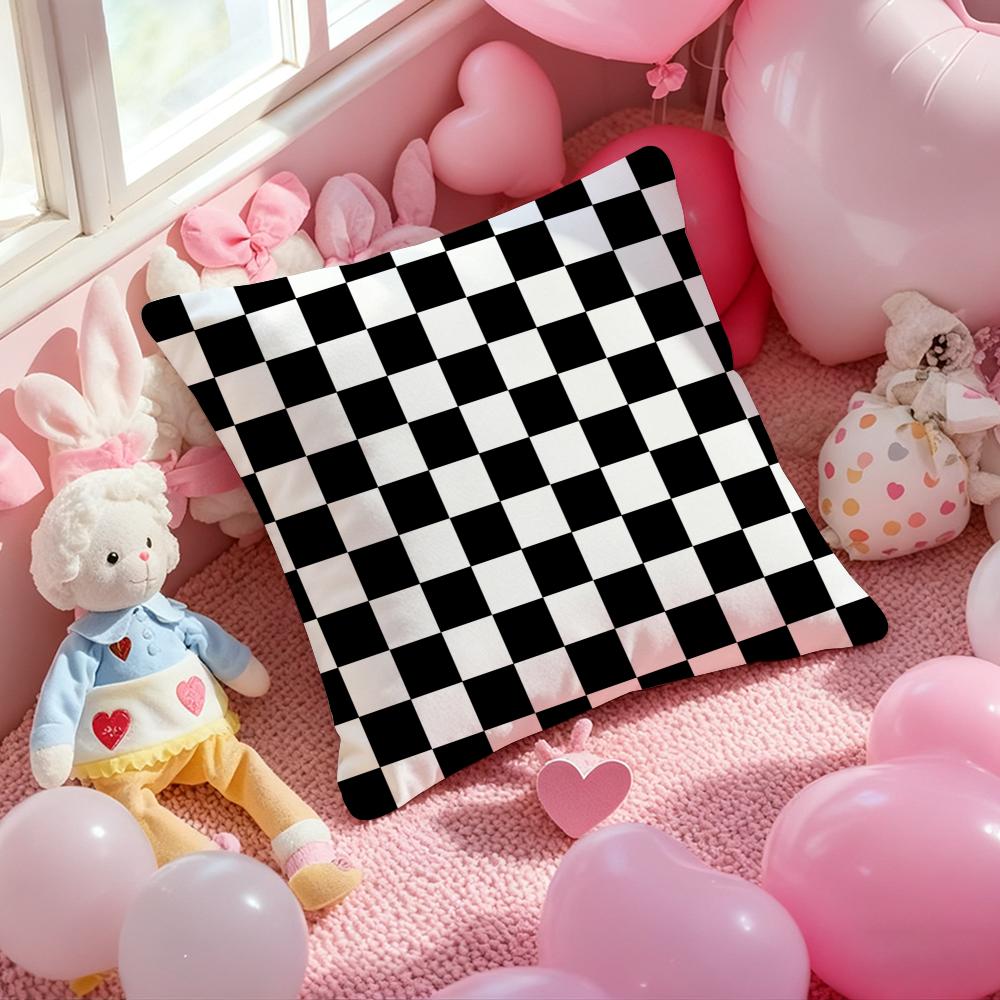 

Fashion Checkerboard Plaid Cushion Cushion Cover Pattern Printed Pillowcase for Living Room Sofa Cushion Cover & Bedroom Decor 12x12Inch
