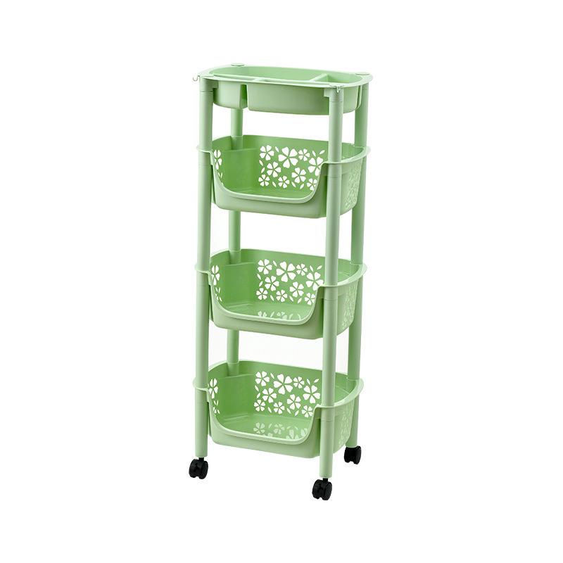 Movable Kitchen Storage Rack for Vegetables, Fruits, Spices, and Jars
