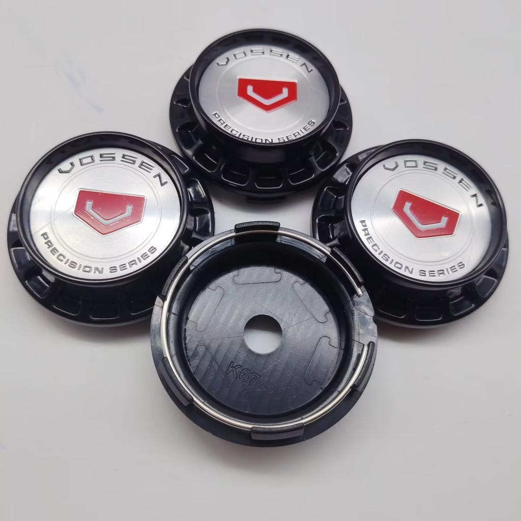 4pcs/set 67MM(OD) 62MM(ID) Car Wheel Center Caps For Vossen Logo Emblem Wheel Hubcaps Auto Rim Hub Cover Badge Car Accessories