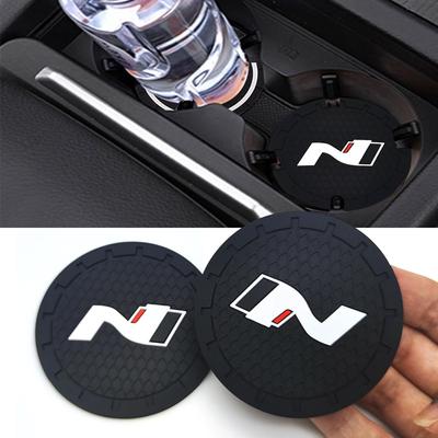 2PCS 6,6 CM Auto Wasser Tasse Slot Auto Untersetzer Universal Dekoration Zubehör für nline tucson kona sonata Veloster i30 i20 n Elantra SUV