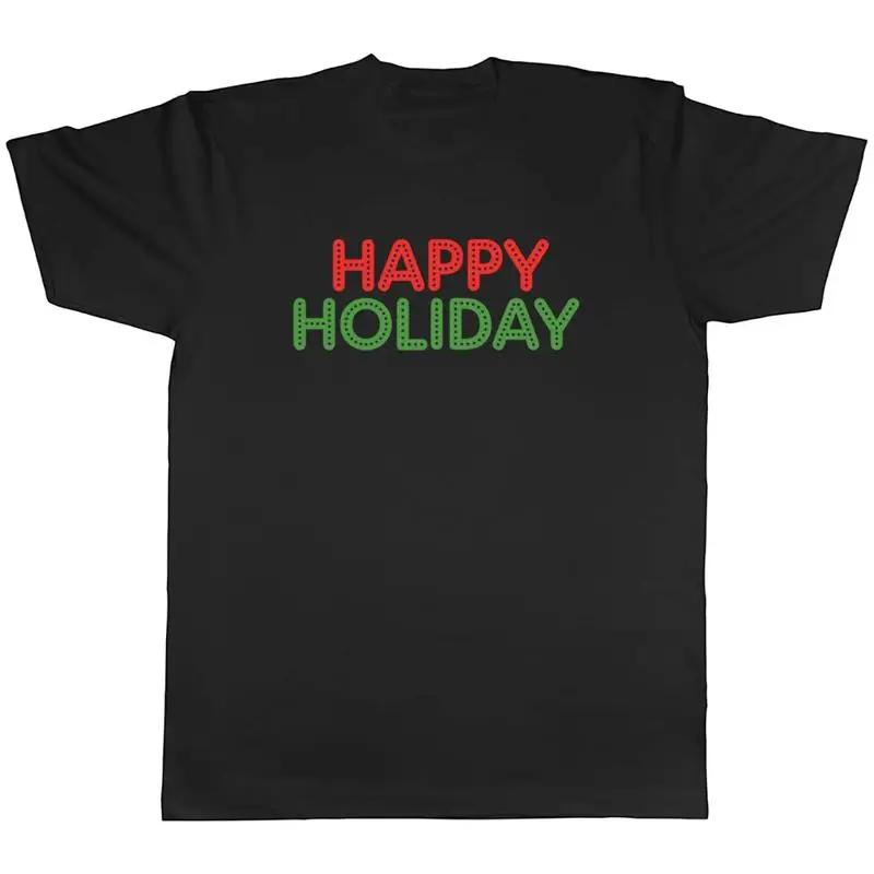 

Happy Holidays Christmas Xmas Mens Unisex T-Shirt Tee Gift S разноцветный