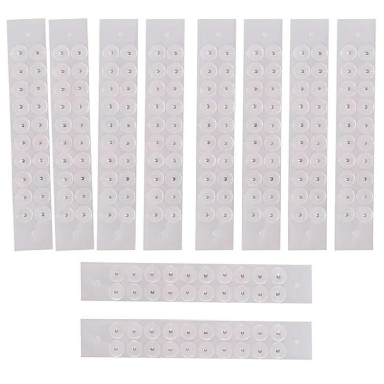 

200Pcs Clear Disposable Ear Sticker Acupunctures Beads Auricular Ear Sticker Acupoint Pressure Stimulation Patches срібний
