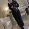 Coat, Sweater Skirt, Women's Autumn and Winter Mid-length Slimming Inner French Knitted Bottoming Dress