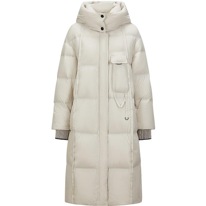 

JUZI Annakou Women s 2025 Winter Hooded Long Down Puffer Jacket M