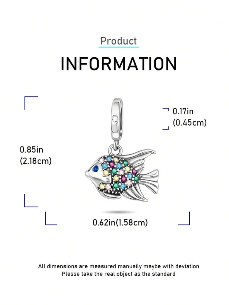 Charms Plata Deep-Sea Colorful Fish Octopu Beads For Charmsoriginales Bracelet Beads Jewellery Making Women'S Gift