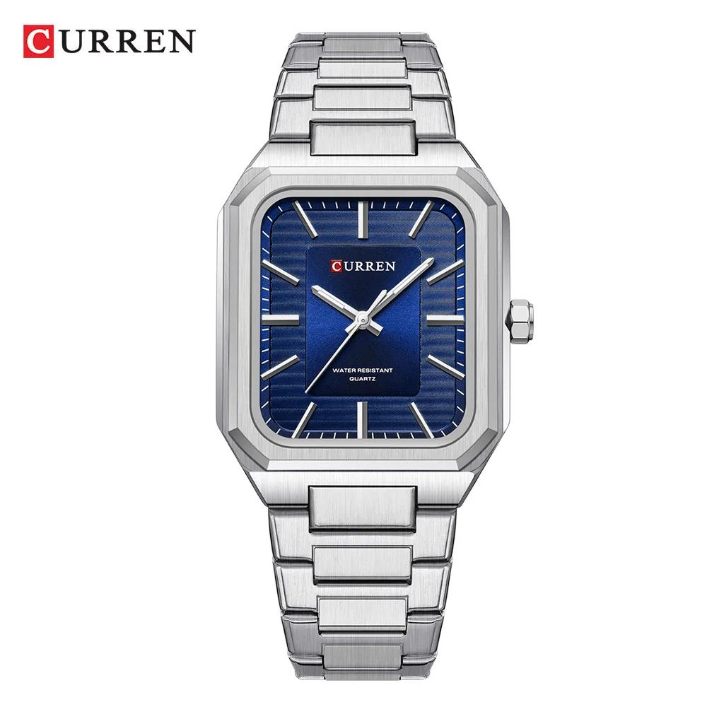 CURREN Retro Fashion Quartz Men's Wristwatches Casual Business Watch Male Stainless Steel Bracelet with Luminous Hands