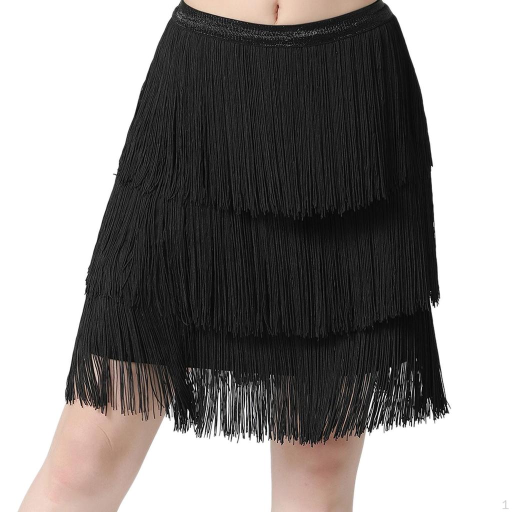 Elegant Women's Latin Dance Skirt, Waistband for Club Costume Accessories Ballroom
