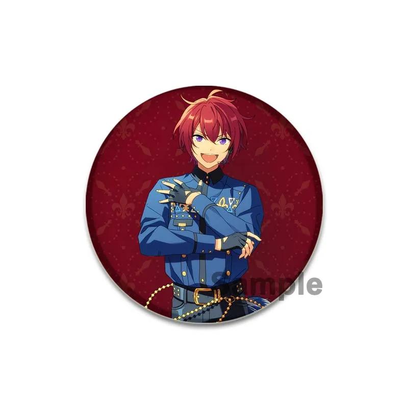 32/44/58mm Ensemble Stars Idol Round Brooch Cartoon Cosplay Badge Icons Lapel Pins for Backpack Gifts Tsukasa Suou