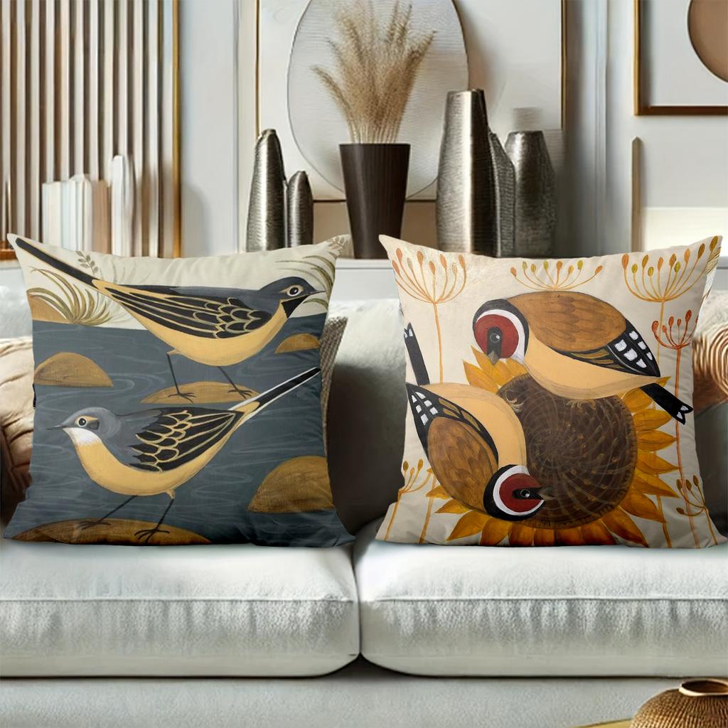 Bird Themed Decorative Pillows For Home Decor Polyester pillowcase, sofa decorative cushion cov Headboard Pillow