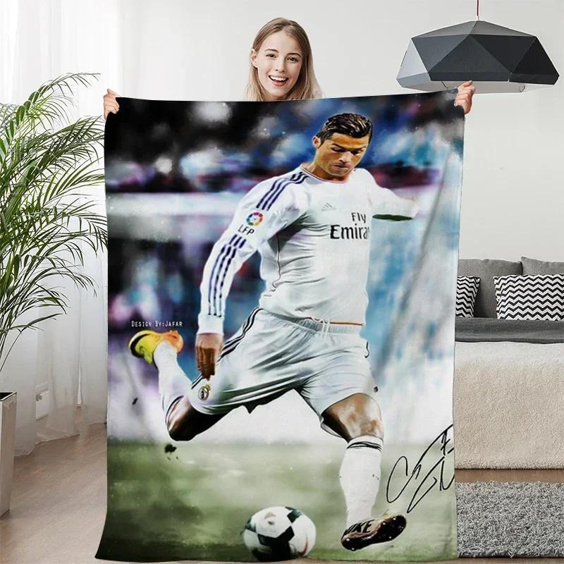 Fleece Blanket Sofa Winter Warm C-Cristiano Ronaldo Knee Bed Camping Flannel Fluffy Soft Blankets King Size Microfiber Bedding