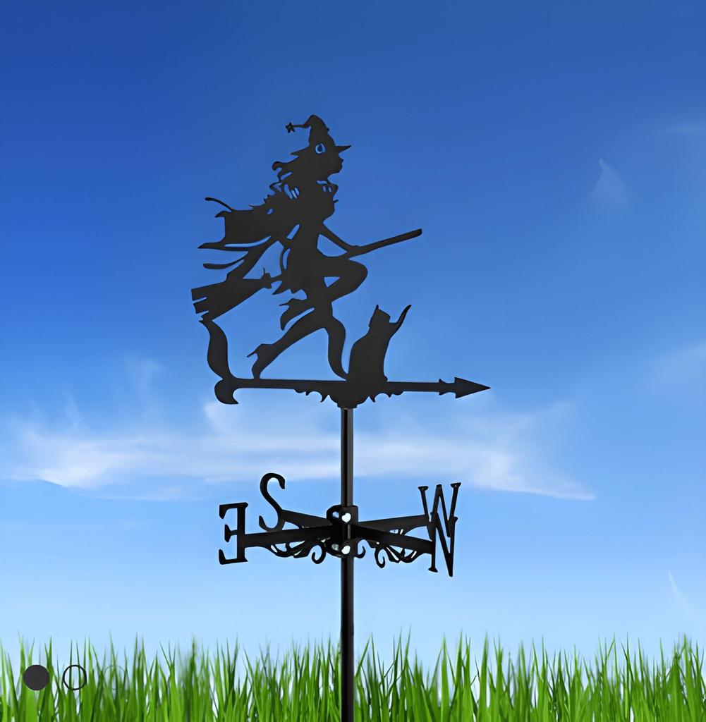 Decorative Iron Weather Vane - Outdoor Metal Roof Ornament