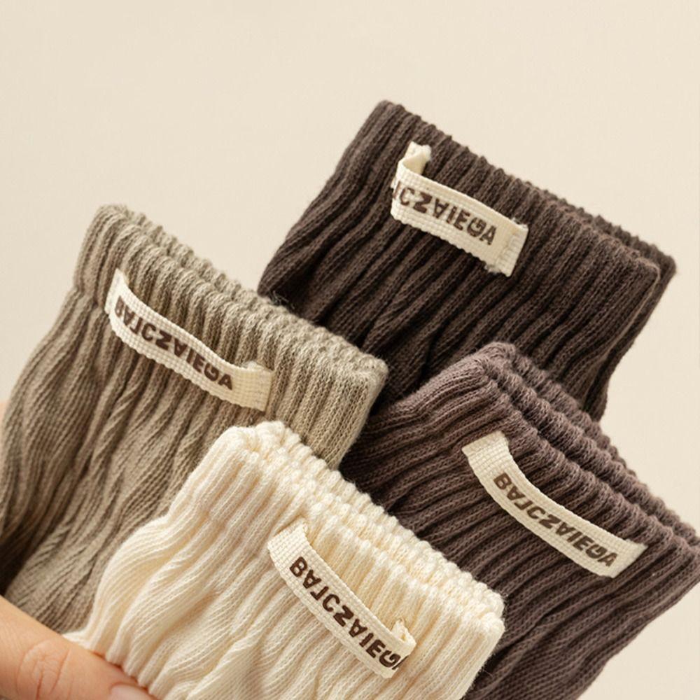 Elastic Knitted High Socks Lolita Autumn Winter Long Socks Tiered Piled Calf Socks  for Women Girls