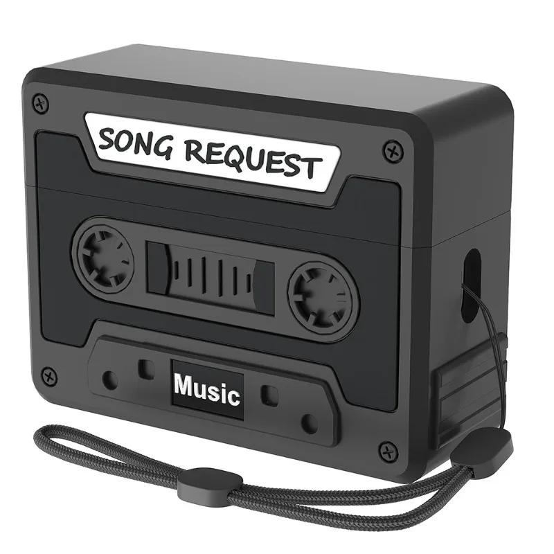 3D Retro Cassette Tape Design Case for Airpods Pro 3 Silicone Protective Cover with Lanyard for AirPods Pro3 Funny Classic Tape