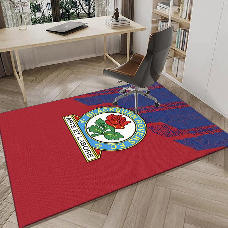 Rovers Crest Football Club Printed Area Rug for Office, Chair Rug, Decorative Carpet Floor Mat, Large Size Fan gifts Christmas gifts