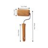 Beech Wood Small Rolling Pin Food-Safe Smooth Polished Wooden Dough Roller Metal Frame Rotatable Pie Rolling Pin Baker