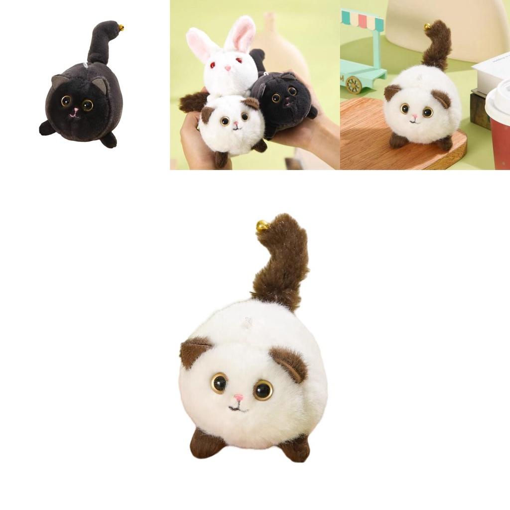 Tail-wagging Plush Cat Doll Customizable Design And Soft Fibre Filling