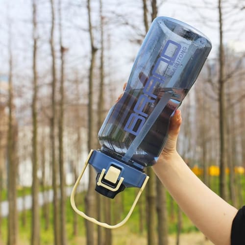 NAWEN 1500ml Large Capacity Water Bottle with Straw, Dual-Use, One-Click Opening, Direct Drinking, Leak-Proof, for Adults and Children, Outdoor Sports