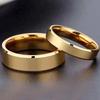 Titanium Steel Couple Rings - Polished Plain Band, Popular European & American Style Jewelry