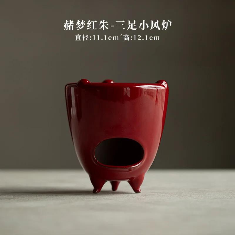 Japanese-Style Handle Tea Kettle with Alcohol Stove Tea Warmer Complete Indoor Tea Brewing Set Home Tea Ceremony Accessories