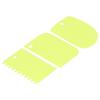 3PCS/Set Cake Cream Scraper Dough Pasty Cutters Scraper Kitchen Tool DIY Baking ToolGreen