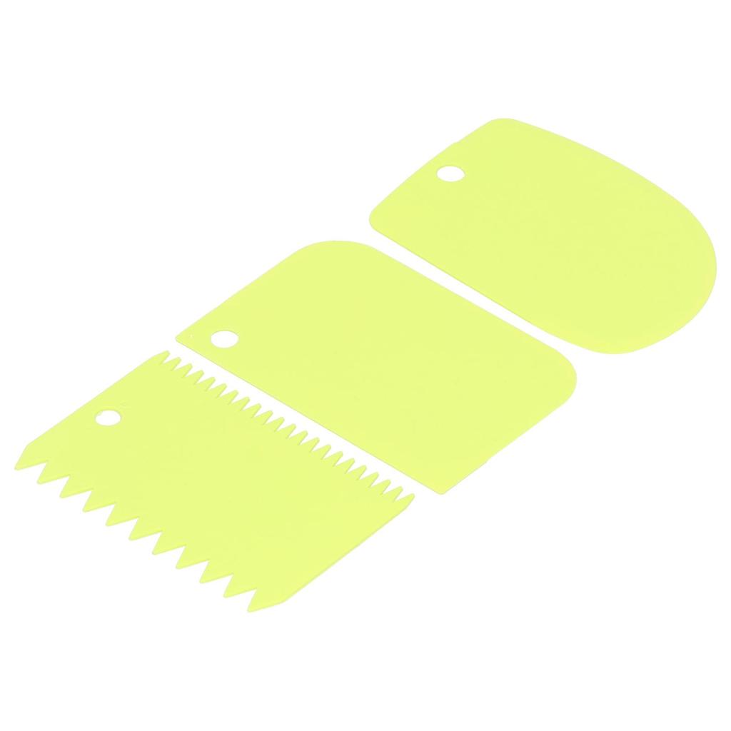 3PCS/Set Cake Cream Scraper Dough Pasty Cutters Scraper Kitchen Tool DIY Baking ToolGreen