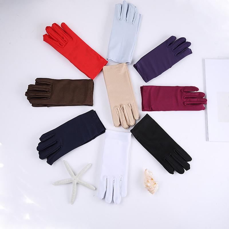 1Pair Spandex High Quality Thin Stretch Women Accessories Gloves Thin Performance Fashion Driving Sunscreen Pure Color