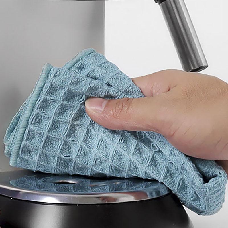 Leeseph Coffee Bar Square Cleaning Towels Barista Cloth, Espresso Coffee Cleaning Accessories Soft Absorbent Kitchen Accessories