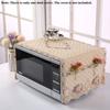 35*100cm Oven Dustproof Cover Lace Trim Quilted Microwave Oven Cover Exquisite Floral Pattern Microwave Cover