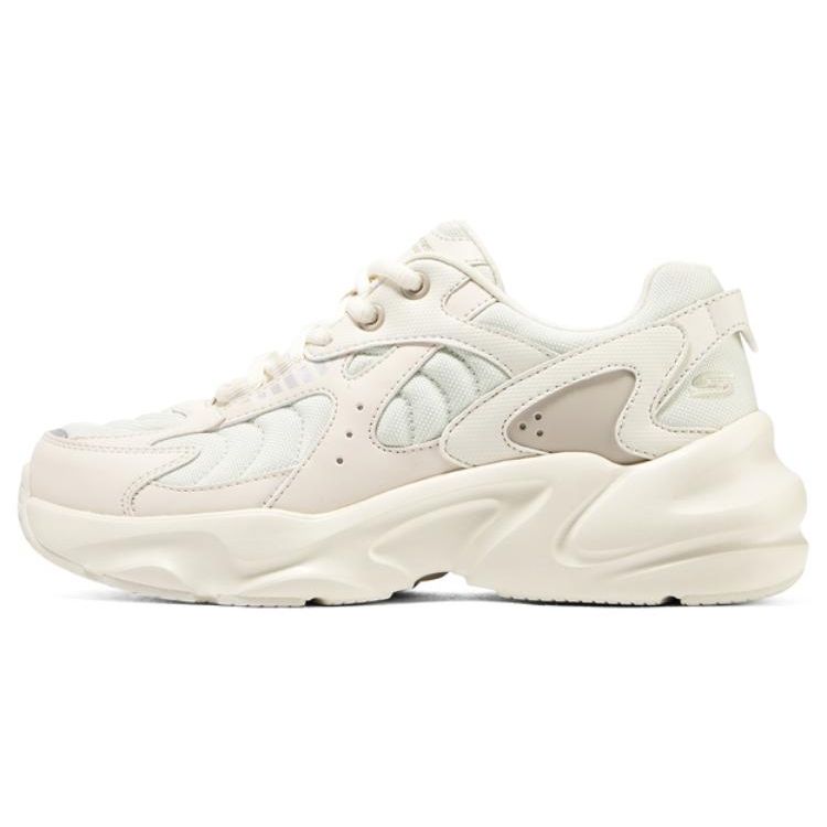 Skechers DLites Wave Песчаная Ткань Синтетическая Кожа Удобные Низкие Папины Кроссовки Женские Кеды Натуральный 117362-NTMT 36.5