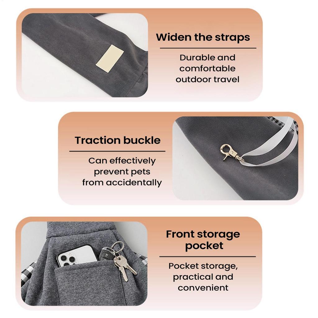 Pet Carrier Bag Lightweight Breathable Portable Carrying Bag Pet Sling Carrier For Travel Hiking Walking Vacation Beach Garden