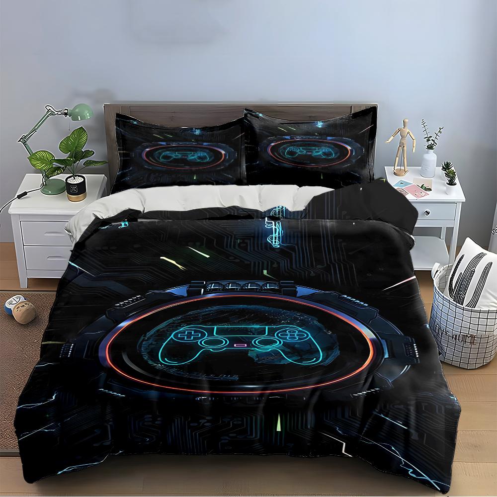Gaming Controller Bedding Set Bedding Set (1 Duvet Cover, 2 Pillowcases, Duvet Not Included)