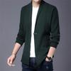 Men's Spring & Autumn Knit Cardigan Jacket - Single-Button Business Casual Top