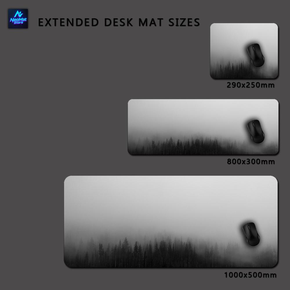 Black Gray Anime Mouse Pad x Office Desk Mat Keyboard Rug Table Carpet Home Accessories Mouse Pads Large Cool Dark Animals