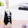 Funda para Botella de Vino de Boda Vestido Novia Novio Envolturas Decoraciones para Copas de Vino Brindis Fiesta Regalo Adorno