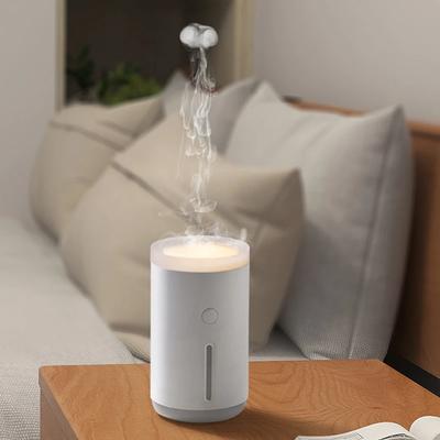 Jellyfish Smoke Rings Ultrasonic Air Humidifier USB Portable Aromatherapy Essential Oil Diffuser with Warm Lamp  Diffuser Smell
