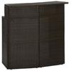 vidaXL Garden Bar Table Brown 120x55x110 Cm Poly Rattan