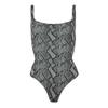 Skims Womens/Ladies Snake Print Square Neck Bodysuit